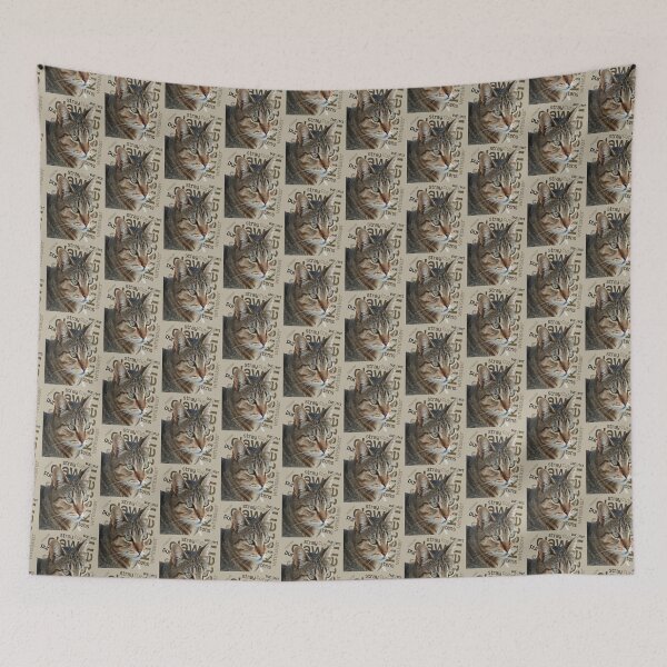 Item preview, Stunning Tabby Cat With Cat Related Word Collage Background designed and sold by taiche.