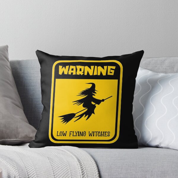 Item preview, WARNING: Low Flying Witches - Halloween Design designed and sold by Soomify.