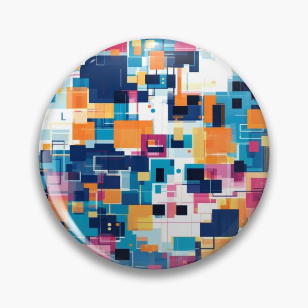 Item preview, Abstract data patterns, colorful, square designed and sold by mind-coloring.
