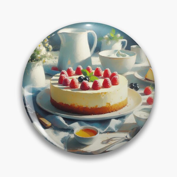 Item preview, Ricotta Cheesecake Impressionism Art Style designed and sold by artofuniverse.