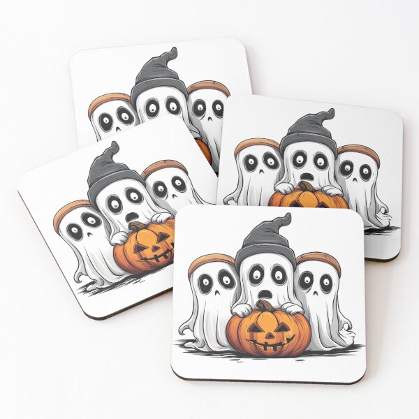 Item preview, Cartoon Ghosts with Halloween Pumpkin designed and sold by Fab-Haven.