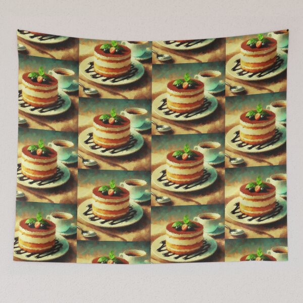 Item preview, Tiramisu Impressionism Art Style designed and sold by artofuniverse.