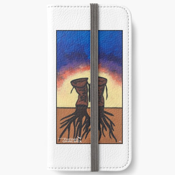 Boot Strapped Roots iPhone Wallet