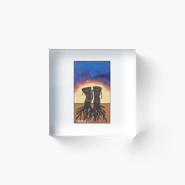Boot Strapped Roots Acrylic Block