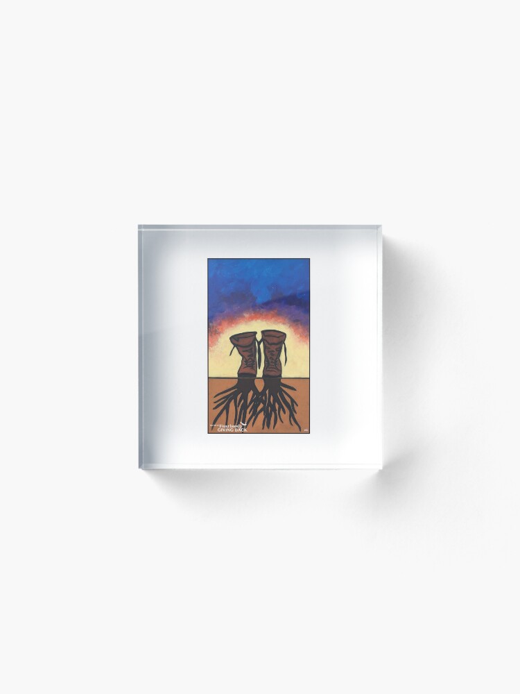 Alternate view of Boot Strapped Roots Acrylic Block