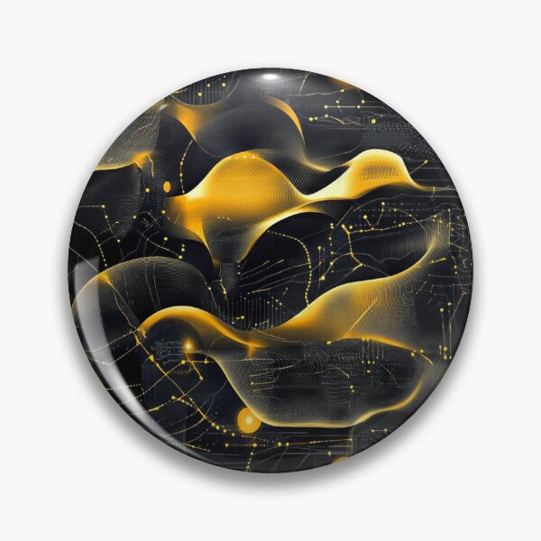 Item preview, Abstract data patterns, Gold, Line designed and sold by mind-coloring.