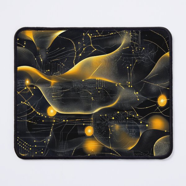 Item preview, Abstract data patterns, Gold, Line designed and sold by mind-coloring.
