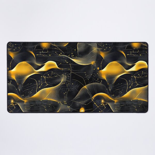 Item preview, Abstract data patterns, Gold, Line designed and sold by mind-coloring.