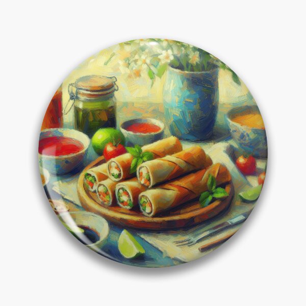 Item preview, Spring Rolls Impressionism Art Style designed and sold by artofuniverse.