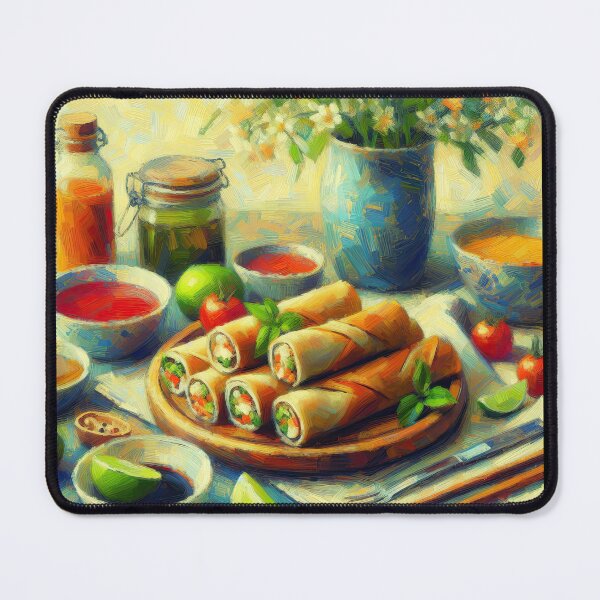 Item preview, Spring Rolls Impressionism Art Style designed and sold by artofuniverse.