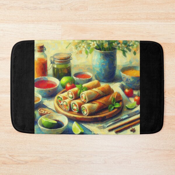 Item preview, Spring Rolls Impressionism Art Style designed and sold by artofuniverse.