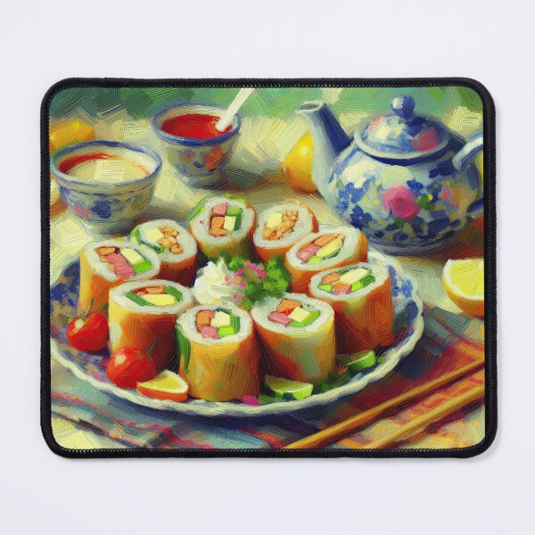 Item preview, Spring Rolls Impressionism Art Style designed and sold by artofuniverse.