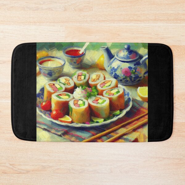 Item preview, Spring Rolls Impressionism Art Style designed and sold by artofuniverse.