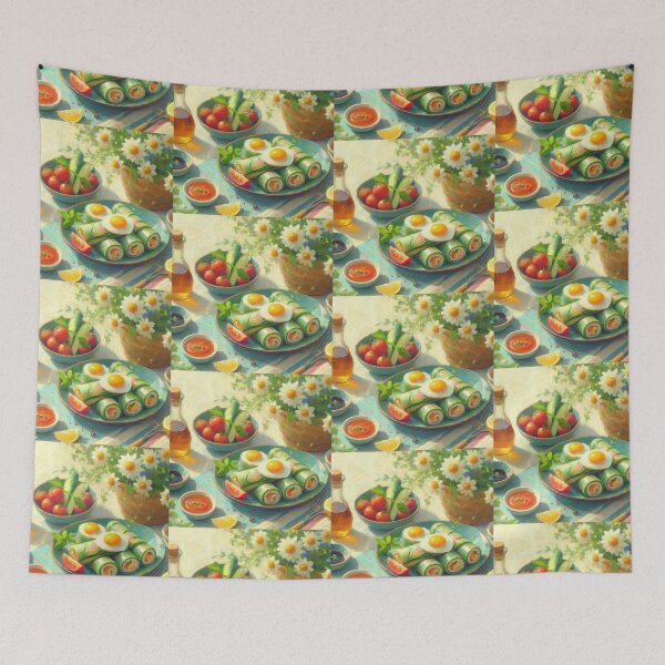 Item preview, Spring Rolls Impressionism Art Style designed and sold by artofuniverse.