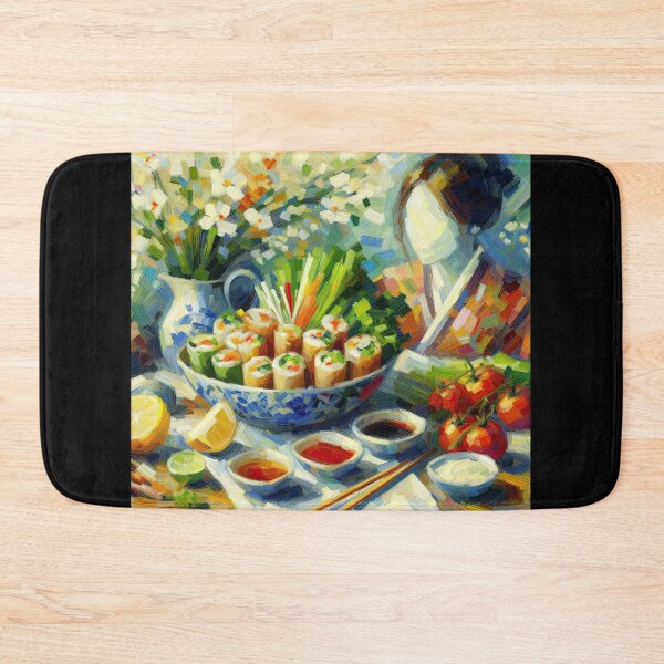 Item preview, Spring Rolls Impressionism Art Style designed and sold by artofuniverse.