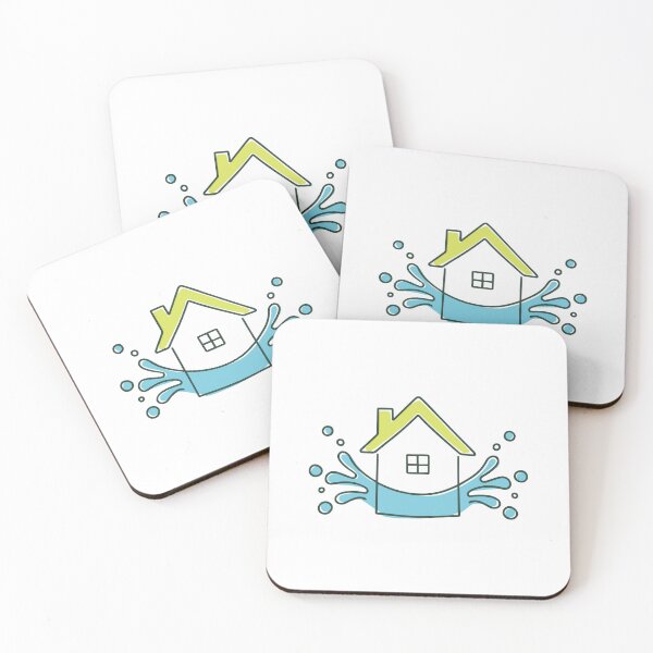 Item preview, Illustration of a house with water splashes designed and sold by rasagamastore.