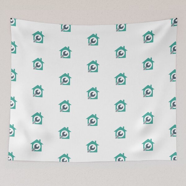 Item preview, Illustration of a house with a wrench symbolizing repairs designed and sold by rasagamastore.