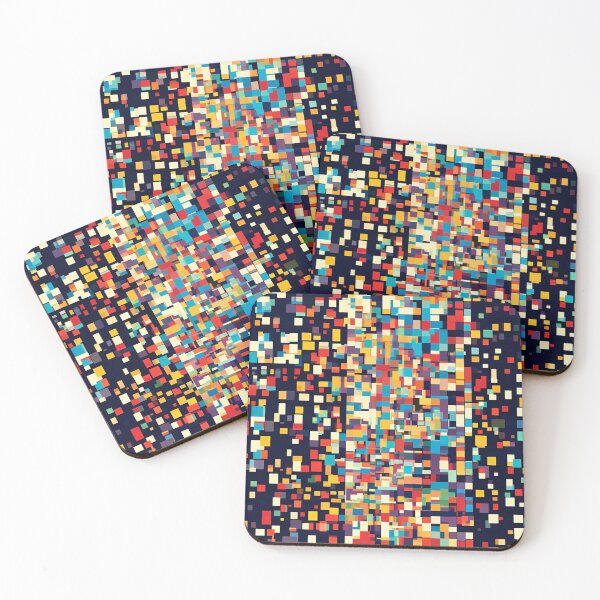 Item preview, Abstract data patterns, square, colorful designed and sold by mind-coloring.