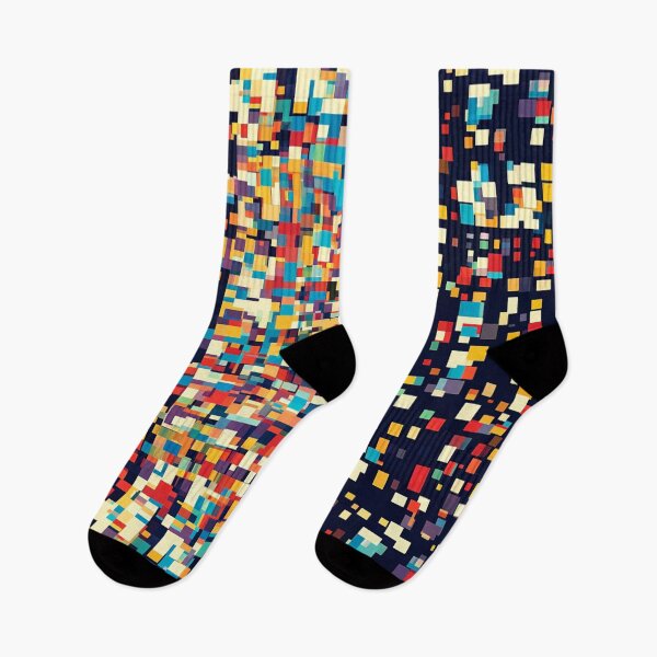 Item preview, Abstract data patterns, square, colorful designed and sold by mind-coloring.