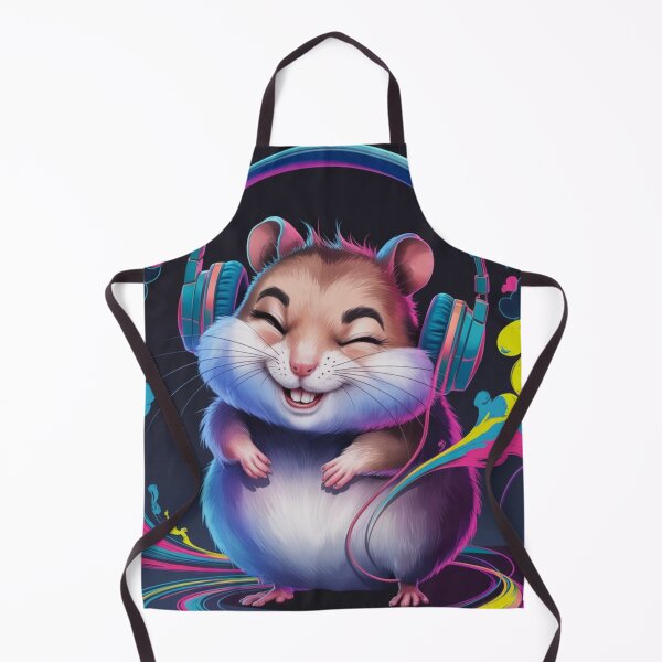 Item preview, Happy hamster in headphones, listening to music, Hamster colorful   designed and sold by KolorellaS.