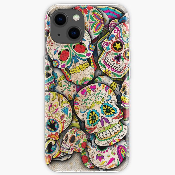 Sugar Skull Collage iPhone Soft Case