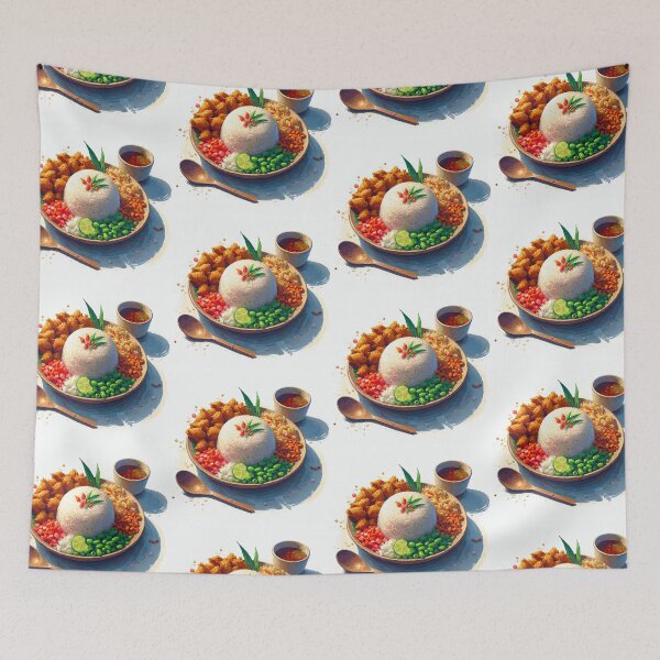 Item preview, Nasi Uduk Impressionism Art Style designed and sold by artofuniverse.