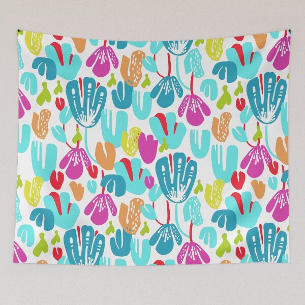Item preview, Blooming lianas, Turquoise and white version designed and sold by Alex  Blud.