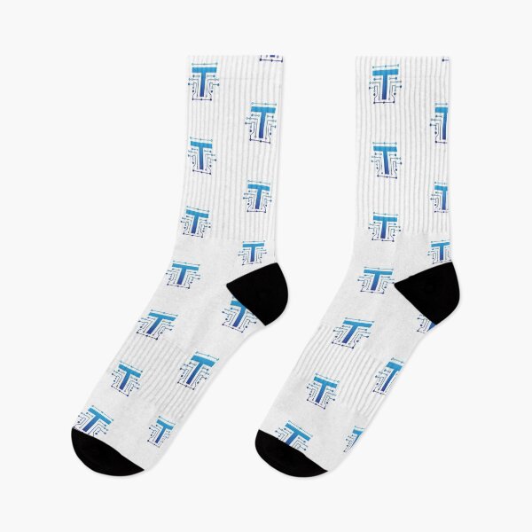 Item preview, Letter T logo with technology networks designed and sold by rasagamastore.