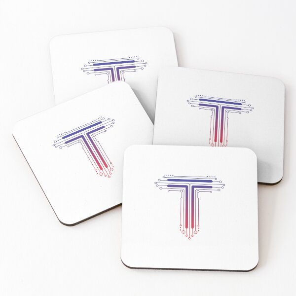 Item preview, Letter T logo with technology networks designed and sold by rasagamastore.