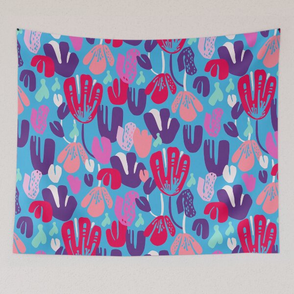Item preview, Blooming lianas, Light blue and red version designed and sold by Alex  Blud.