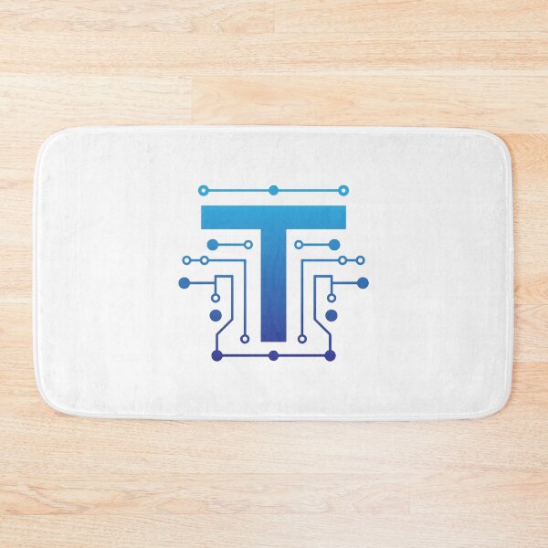 Item preview, Letter T logo with technology networks designed and sold by rasagamastore.