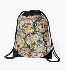 Mochila saco Collage de calavera de azúcar