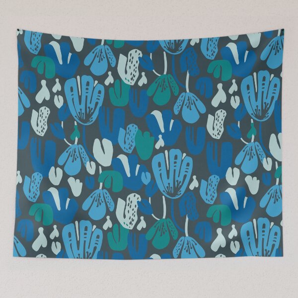 Item preview, Blooming lianas, Blue and dark gray version designed and sold by Alex  Blud.