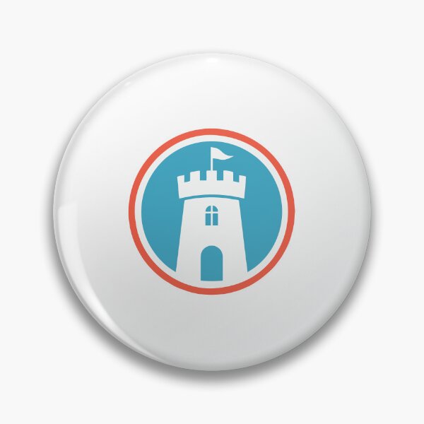 Item preview, fortress and flag logo within a circular frame designed and sold by rasagamastore.