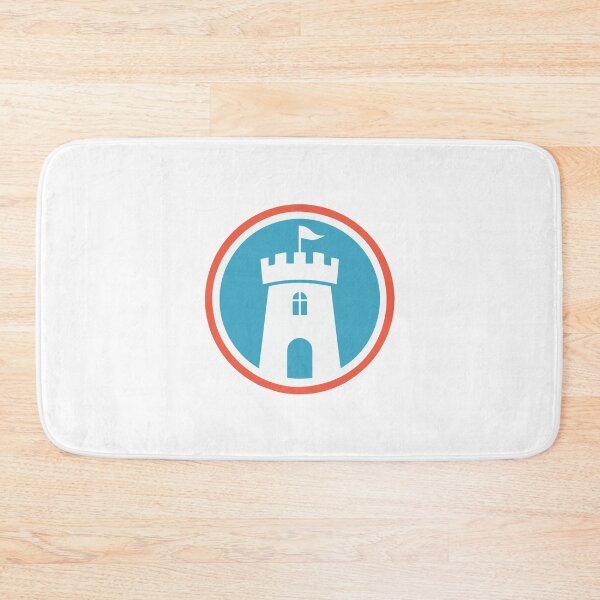 Item preview, fortress and flag logo within a circular frame designed and sold by rasagamastore.