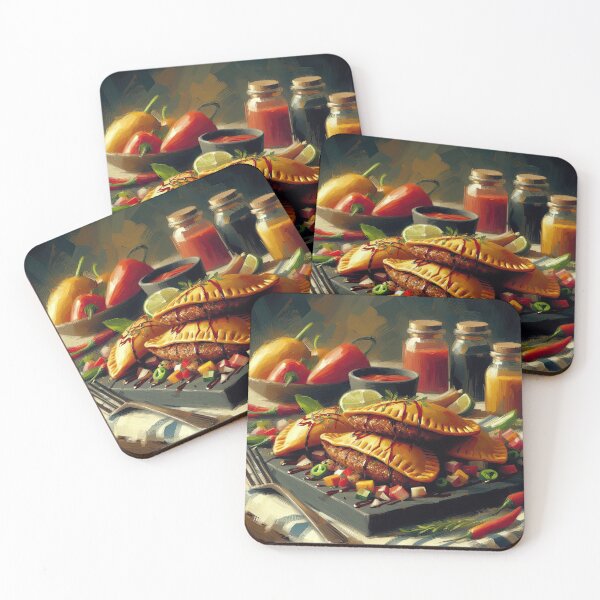Item preview, Beef Empanadas Impressionism Art Style designed and sold by artofuniverse.