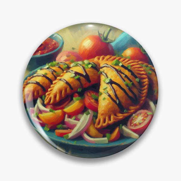 Item preview, Beef Empanadas Impressionism Art Style designed and sold by artofuniverse.
