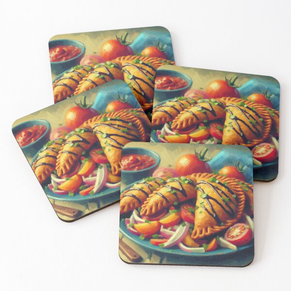 Item preview, Beef Empanadas Impressionism Art Style designed and sold by artofuniverse.