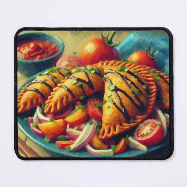 Item preview, Beef Empanadas Impressionism Art Style designed and sold by artofuniverse.