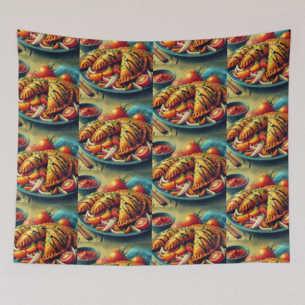 Item preview, Beef Empanadas Impressionism Art Style designed and sold by artofuniverse.
