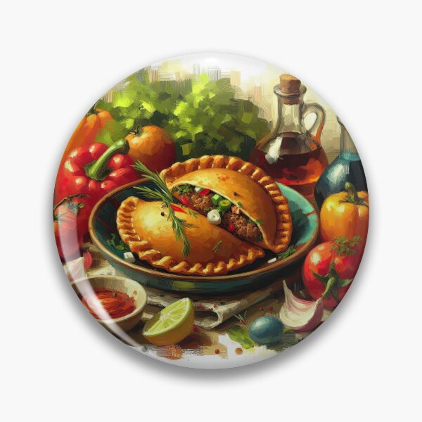 Item preview, Beef Empanadas Impressionism Art Style designed and sold by artofuniverse.