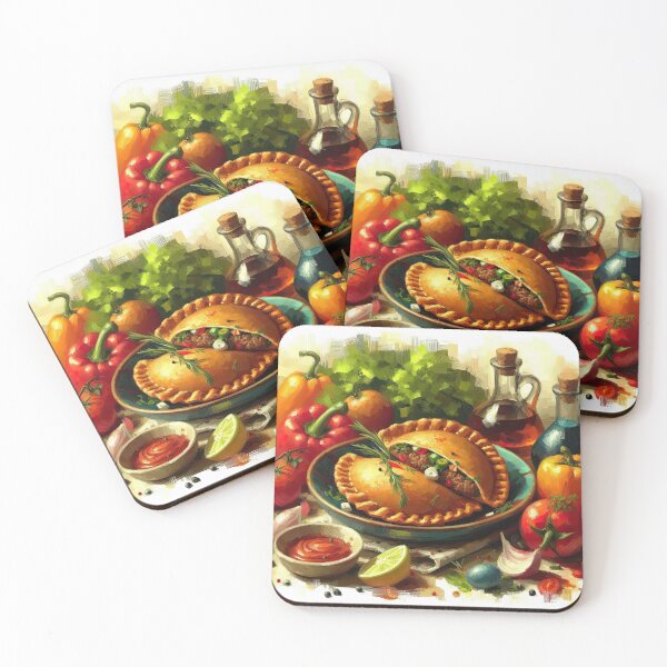 Item preview, Beef Empanadas Impressionism Art Style designed and sold by artofuniverse.