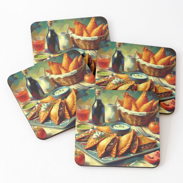 Item preview, Beef Empanadas Impressionism Art Style designed and sold by artofuniverse.