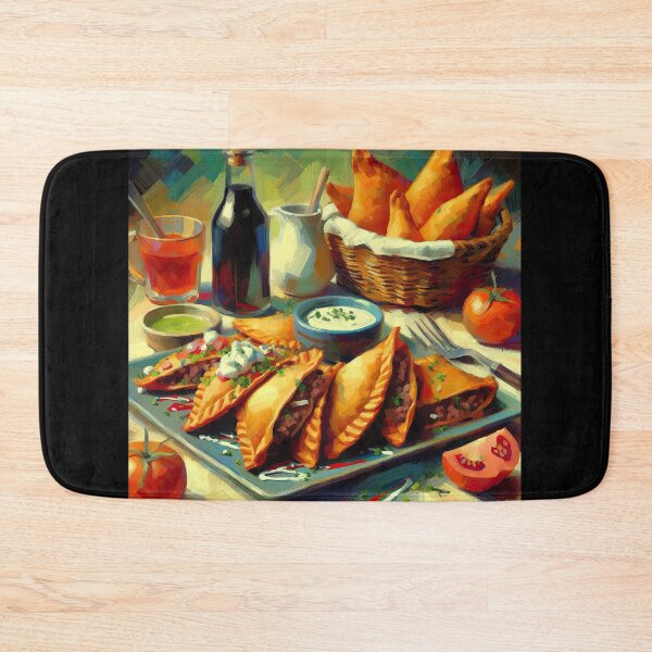 Item preview, Beef Empanadas Impressionism Art Style designed and sold by artofuniverse.
