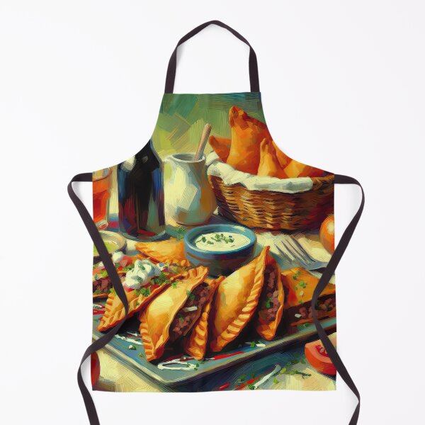 Item preview, Beef Empanadas Impressionism Art Style designed and sold by artofuniverse.