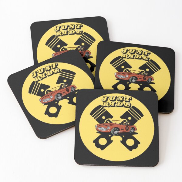 Item preview, Just Ride: Vintage Sports Car & Pistons Graphic Design designed and sold by MSHobbies.
