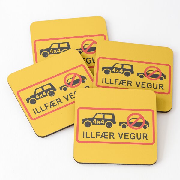 Item preview, Tourist Iceland Caution Sign - Difficult road, Iceland designed and sold by studio838.