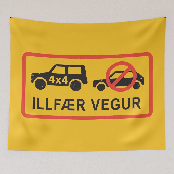 Item preview, Tourist Iceland Caution Sign - Difficult road, Iceland designed and sold by studio838.