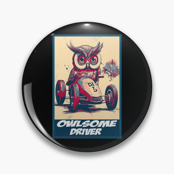 Item preview, Owlsome Driver Funny Owl Karting designed and sold by TrueArtsStore.