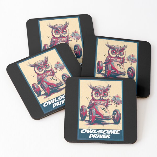 Item preview, Owlsome Driver Funny Owl Karting designed and sold by TrueArtsStore.